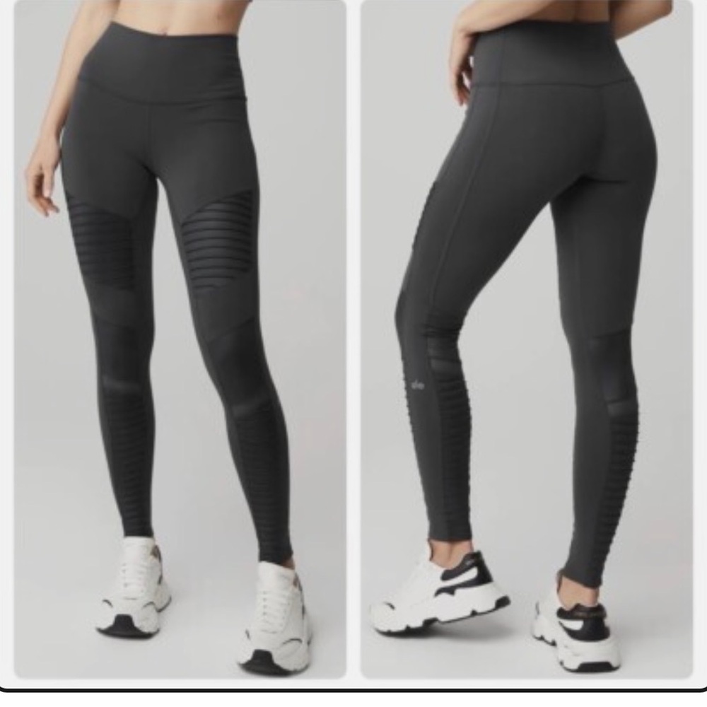 Alo Yoga High-Waist Moto Legging  Anthracite color Small